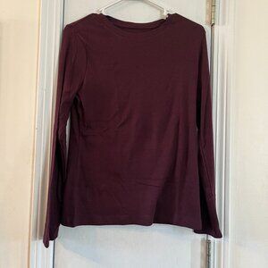 Burgundy a new day long sleeve tee